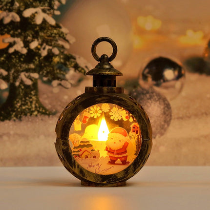 SAMA - LED Christmas Mini Lantern Decoration with Snow Globe Effect