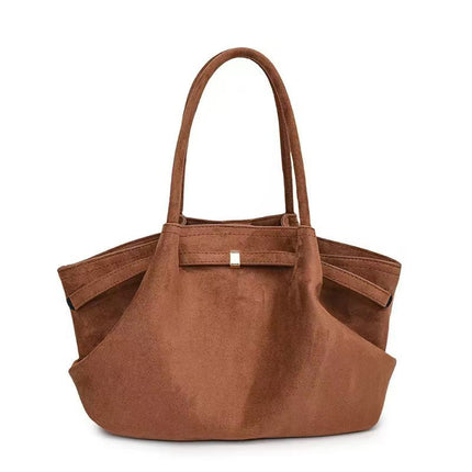 SAMA - Suede Tote Bag for Women – Large Capacity Retro Handbag