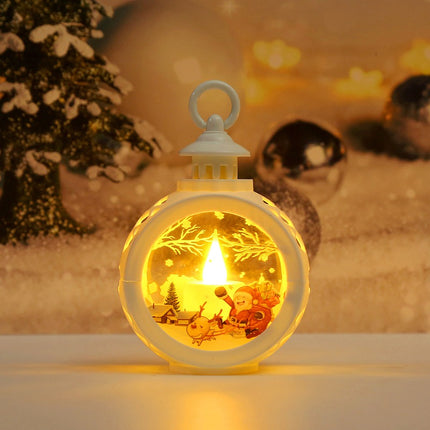 SAMA - LED Christmas Mini Lantern Decoration with Snow Globe Effect