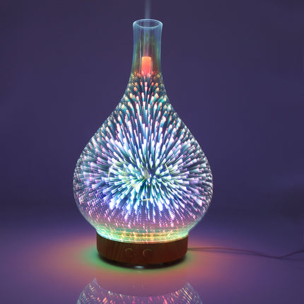 SAMA - 3D Fireworks Glass Aroma Diffuser – LED Mist Humidifier 25cm