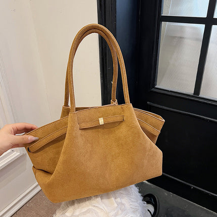 SAMA - Suede Tote Bag for Women – Large Capacity Retro Handbag