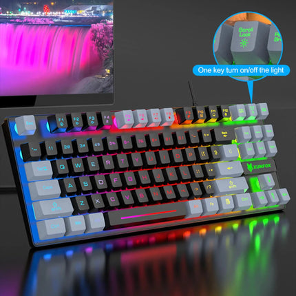SAMA - 87-Key LED Gaming Keyboard – USB Wired Mechanical Hand fee