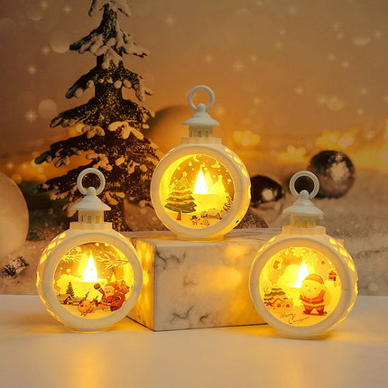 SAMA - LED Christmas Mini Lantern Decoration with Snow Globe Effect