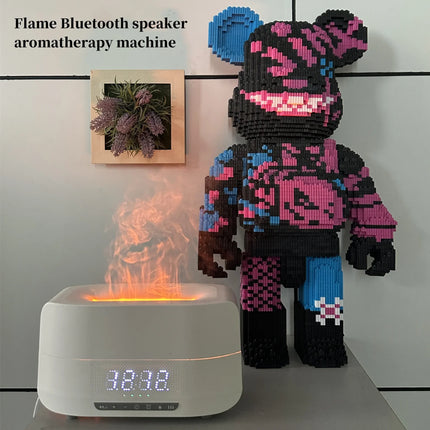 SAMA - Flame Light Humidifier with Bluetooth Speaker & Clock – 400ml