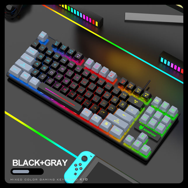 SAMA - 87-Key LED Gaming Keyboard – USB Wired Mechanical Hand fee