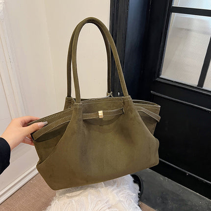 SAMA - Suede Tote Bag for Women – Large Capacity Retro Handbag