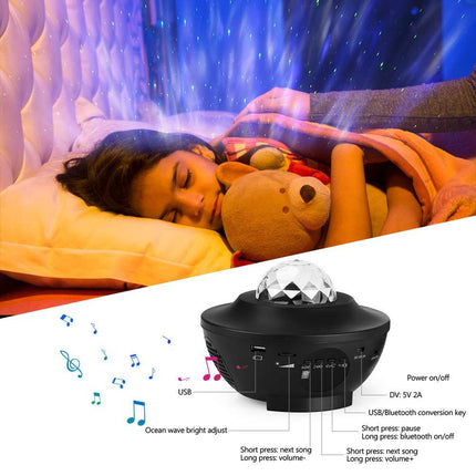 SAMA - Galaxy Starry Night LED Projector with Bluetooth Music & Remote
