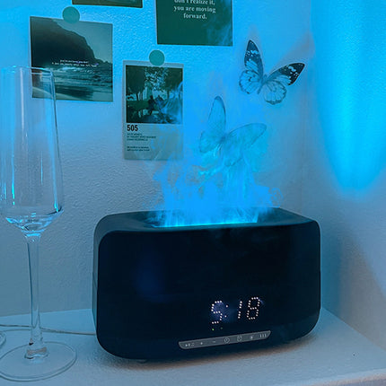 SAMA - Flame Light Humidifier with Bluetooth Speaker & Clock – 400ml