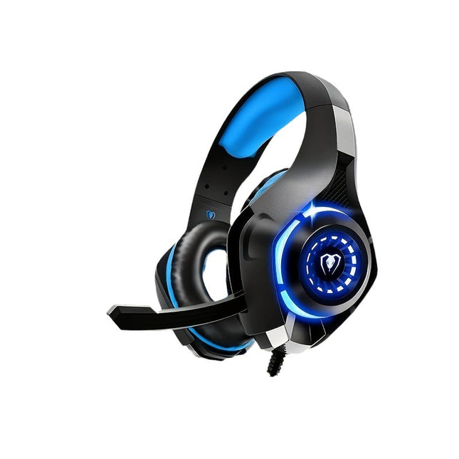 SAMA - RGB Wired Gaming Headset – 7.1mm Plug, Mic, Leather Earmuffs