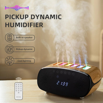 SAMA - Volcano Light Flame Humidifier with Music Clock & Timer