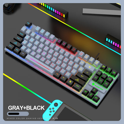 SAMA - 87-Key LED Gaming Keyboard – USB Wired Mechanical Hand fee