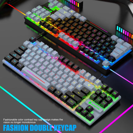 SAMA - 87-Key LED Gaming Keyboard – USB Wired Mechanical Hand fee