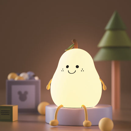 SAMA - Cute Pear Duck Silicone Night Light with Timer & Color Changing