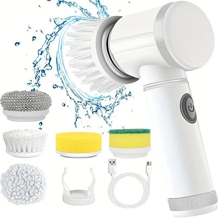 SAMA Electric spin scrubber E300 with 5 brush heads, USB-C, 25W, 800mAh