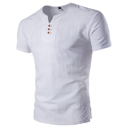 SAMA Men’s Pure Hemp Summer T-Shirt – Casual Linen O-Neck Tee