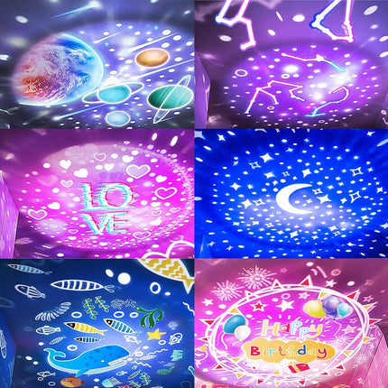 SAMA - Starry Sky Rotating Night Light Projector for Kids Bedroom