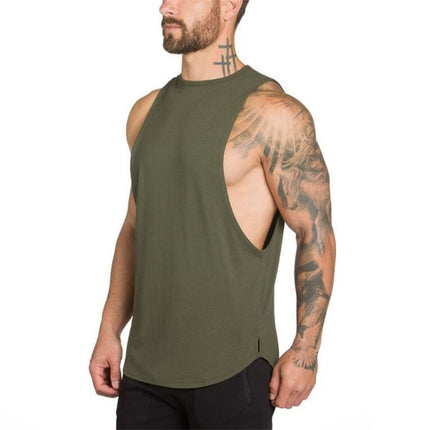 SAMA Men’s Muscle Tank Top – Cotton Gym Fitness Stringer Vest