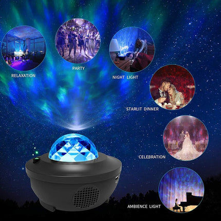 SAMA - Galaxy Starry Night LED Projector with Bluetooth Music & Remote