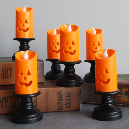 SAMA - LED Halloween Pumpkin Candle Light Flickering Flame Decor