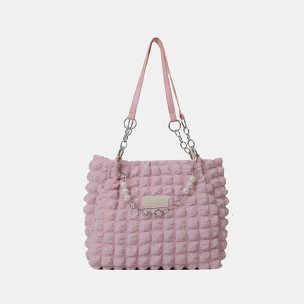 SAMA - Bubble Textured Tote Bag – Stylish Cotton Shoulder Purse
