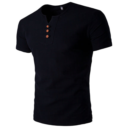 SAMA Men’s Pure Hemp Summer T-Shirt – Casual Linen O-Neck Tee