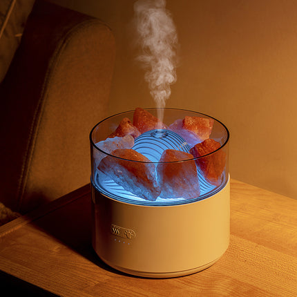 SAMA - Salt Lamp Aromatherapy Humidifier with 7-Color LED & Diffuser