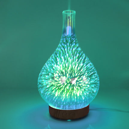 SAMA - 3D Fireworks Glass Aroma Diffuser – LED Mist Humidifier 25cm