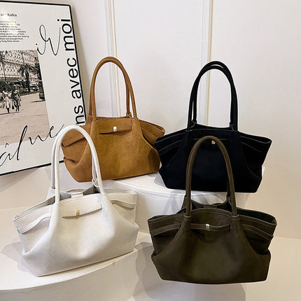SAMA - Suede Tote Bag for Women – Large Capacity Retro Handbag