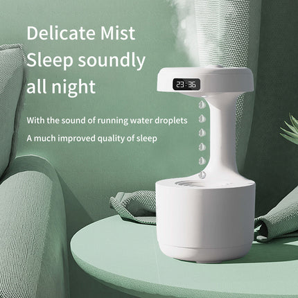 SAMA - Anti-Gravity Water Drop Humidifier – LED Clock 800ml USB