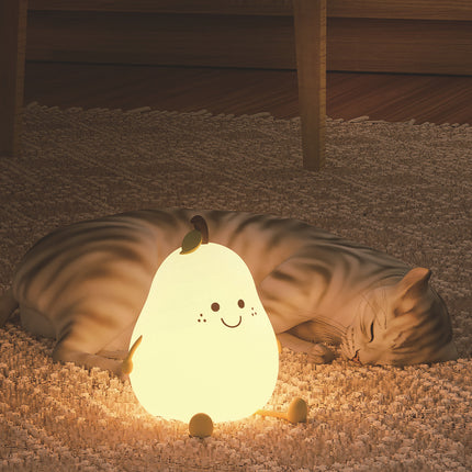 SAMA - Cute Pear Duck Silicone Night Light with Timer & Color Changing