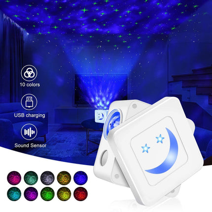 SAMA - LED Starry Sky Projector Lamp with White Noise & Moonlight Effect