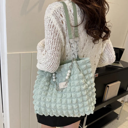 SAMA - Bubble Textured Tote Bag – Stylish Cotton Shoulder Purse