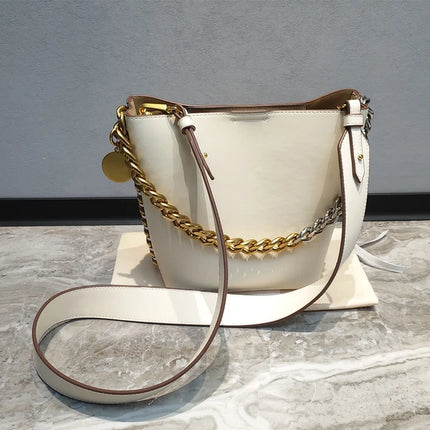 SAMA - Women’s Luxury Bucket Bag – Genuine Leather Shoulder Purse