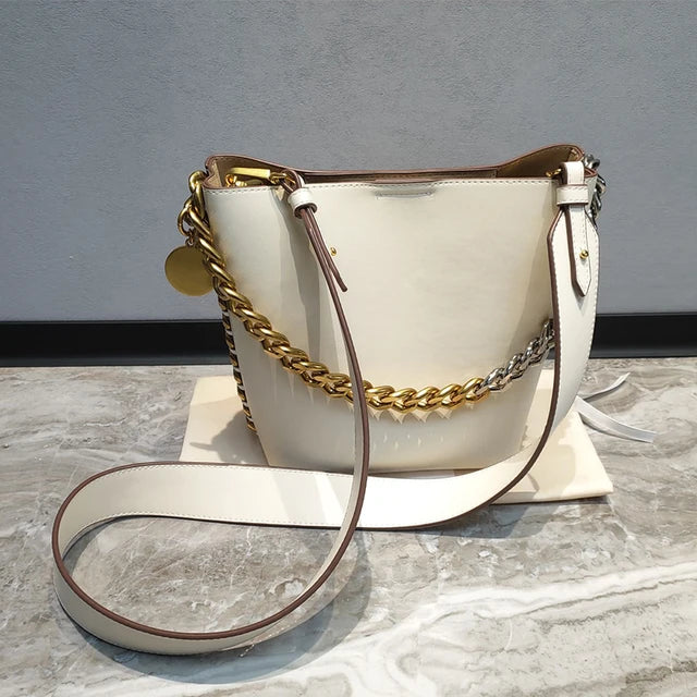 SAMA - Women’s Luxury Bucket Bag – Genuine Leather Shoulder Purse