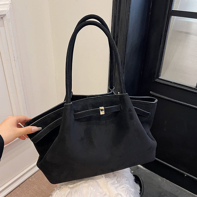 SAMA - Suede Tote Bag for Women – Large Capacity Retro Handbag