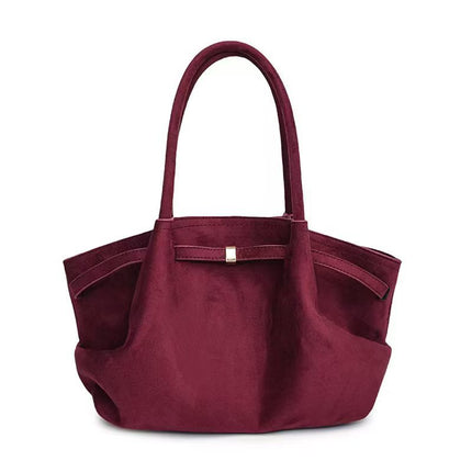 SAMA - Suede Tote Bag for Women – Large Capacity Retro Handbag