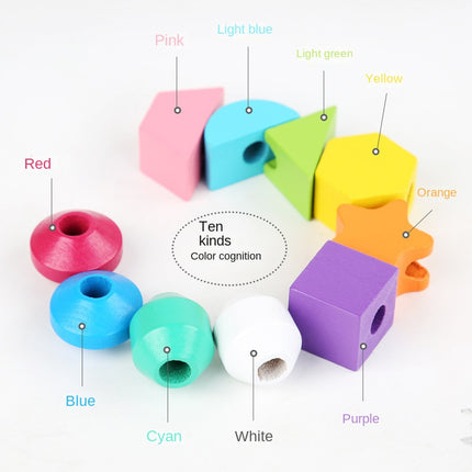 SAMA - Wooden 5-Column Bead Puzzle – Sensory Blocks (Age 3+)
