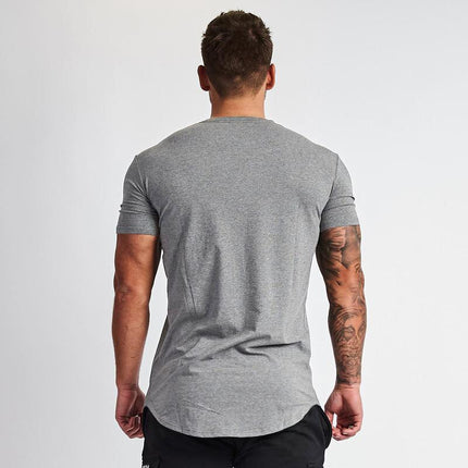 SAMA MuscleFit Men’s Gym T-Shirt – Cotton Slim Fit Bodybuilding Tee