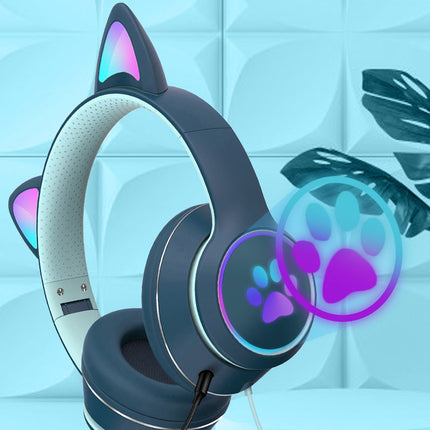 SAMA - AKZ-022 Cat Ear Gaming Headset – RGB Wired Headphones with Mic