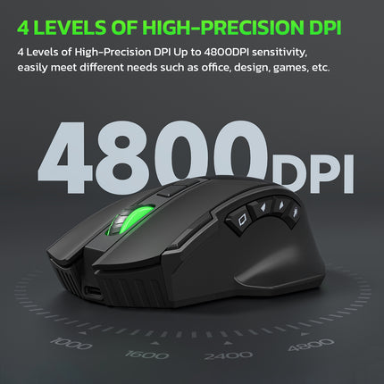 SAMA - GM28B Wireless Gaming Mouse – 4800DPI, RGB, Bluetooth + 2.4G