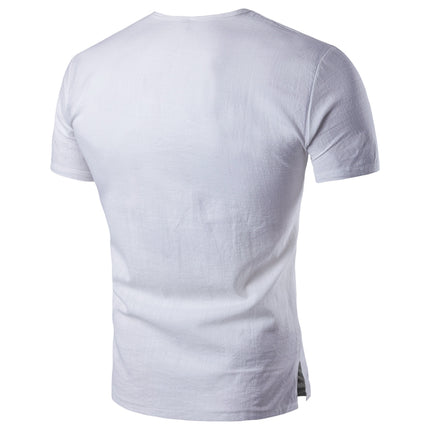 SAMA Men’s Pure Hemp Summer T-Shirt – Casual Linen O-Neck Tee
