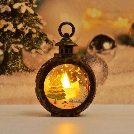 SAMA - LED Christmas Mini Lantern Decoration with Snow Globe Effect