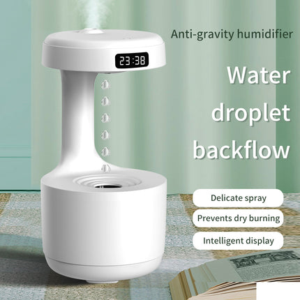 SAMA - Anti-Gravity Water Drop Humidifier – LED Clock 800ml USB