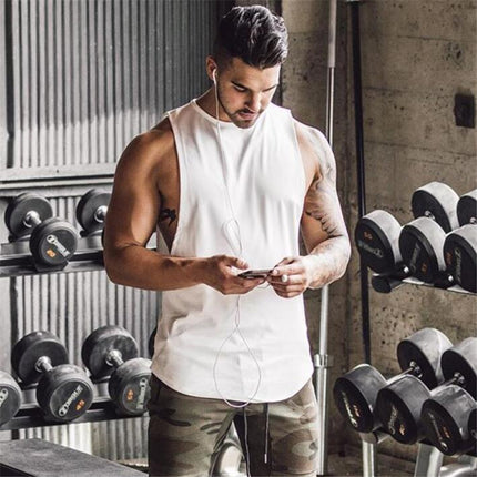SAMA Men’s Muscle Tank Top – Cotton Gym Fitness Stringer Vest
