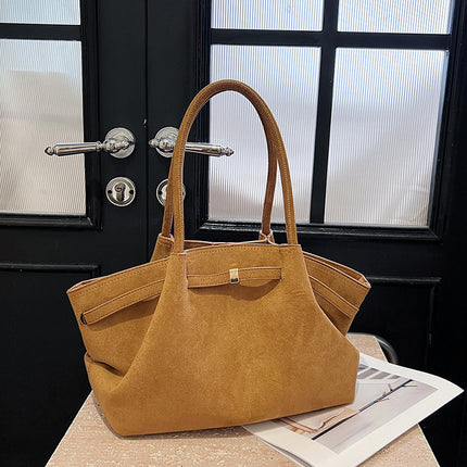 SAMA - Suede Tote Bag for Women – Large Capacity Retro Handbag