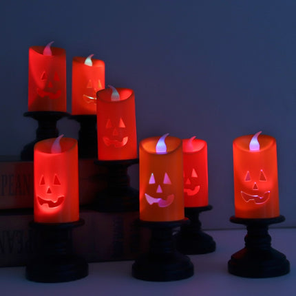 SAMA - LED Halloween Pumpkin Candle Light Flickering Flame Decor