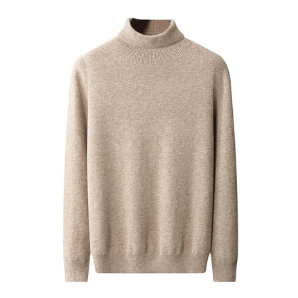 SAMA Men’s High Collar Knit Sweater – Autumn Winter Pullover