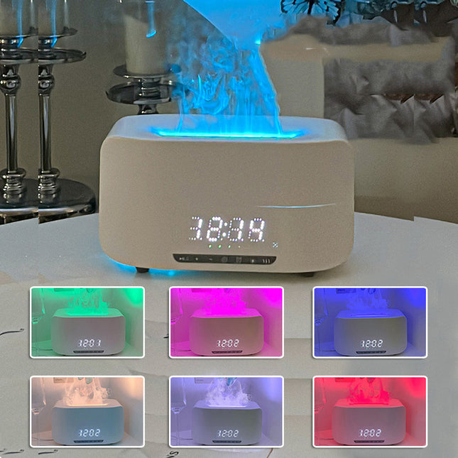 SAMA - Flame Light Humidifier with Bluetooth Speaker & Clock – 400ml