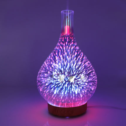 SAMA - 3D Fireworks Glass Aroma Diffuser – LED Mist Humidifier 25cm