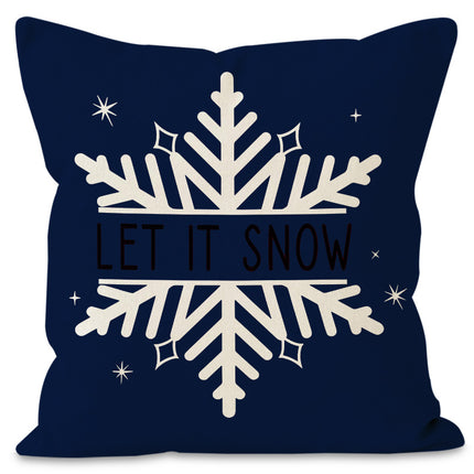 SAMA - Christmas Tree & Snowflake Pillow Cover 45x45cm Linen Decor